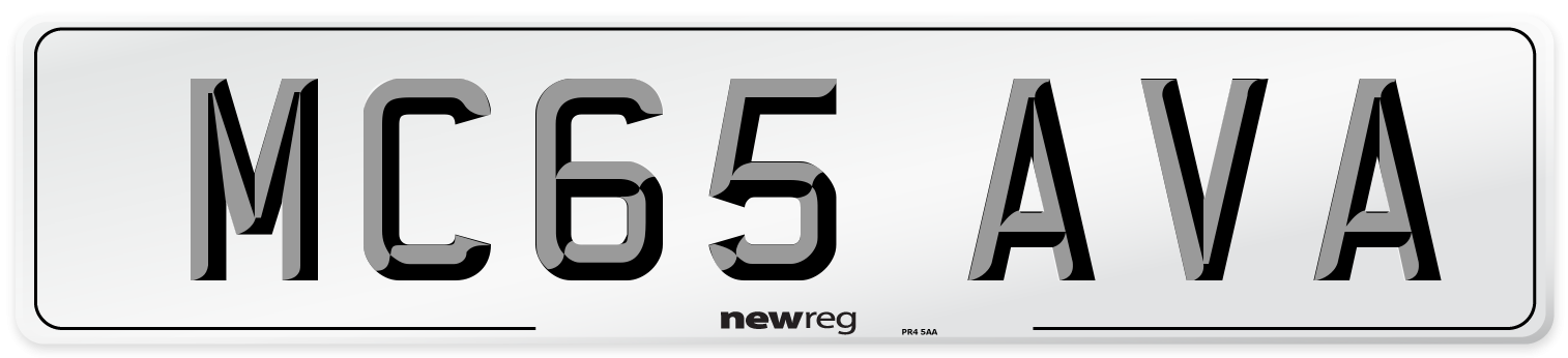 MC65 AVA Number Plate from New Reg